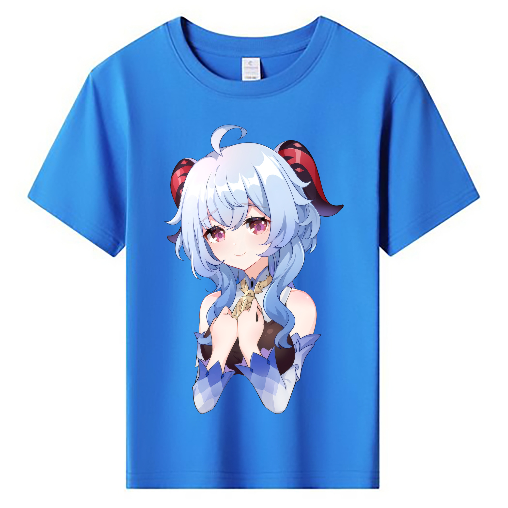 げんし神 甘雨 かんう genshin Ganyu 綿100％キッズTシャツ（フロントプリント）